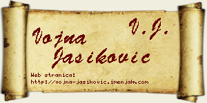 Vojna Jasiković vizit kartica